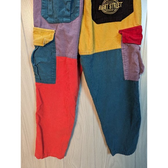 COURSEMYS AELFRIC EDEN Corduroy Patchwork Color Block Cargo Pants M 25” Waist - Picture 8 of 12